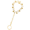 Wholesale Women's Geometric Copper Electroplated Imitation Zircon Sequin Tassel Finger Bracelet Jewelry