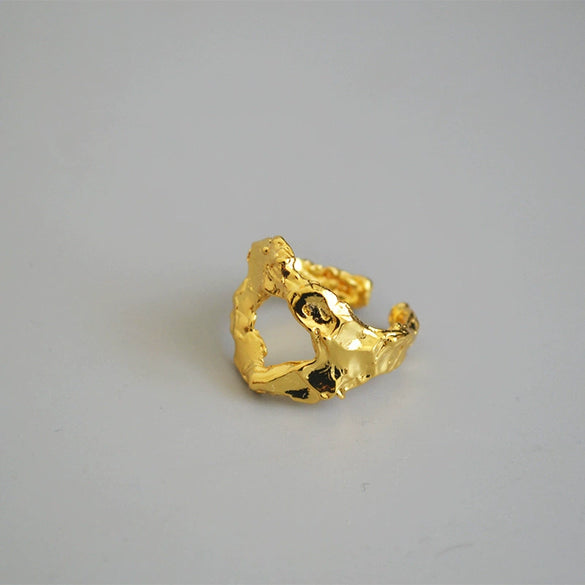 Wholesale Women's Geometric Copper Electroplated Irregular Open Ring