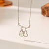Wholesale Women's Geometric Copper Electroplated Pendant Necklace With O Word Chain