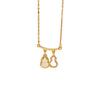 Wholesale Women's Geometric Copper Electroplated Pendant Necklace With O Word Chain
