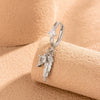 Wholesale Women's Geometric Copper Feather Diamond Zircon Earrings Electroplating Style
