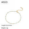 Wholesale Women's Geometric Copper Gold Plated Artificial Gemstones And Semiprecious Stones Anklet Jewelry