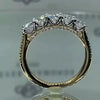 Wholesale Women's Geometric Copper Goldplated Zircon Inlaid Ring And Bracelet