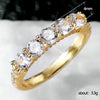 Wholesale Women's Geometric Copper Goldplated Zircon Inlaid Ring And Bracelet