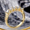 Wholesale Women's Geometric Copper Goldplated Zircon Inlaid Ring And Bracelet