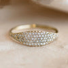Wholesale Women's Geometric Copper Inlaid Zircon Ring