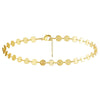 Wholesale Women's Geometric Copper 14K Gold Plated Disc Chain Anklet Jewelry