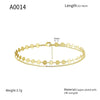 Wholesale Women's Geometric Copper 14K Gold Plated Disc Chain Anklet Jewelry