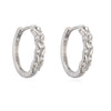 Wholesale Women's Geometric Copper 18K Gold Plated Micro Setting Hoop Earrings