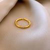 Wholesale Women's Geometric Copper Light Luxury Ring With Real Gold Electroplated
