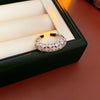 Wholesale Women's Geometric Copper Light Luxury Ring With Real Gold Electroplated