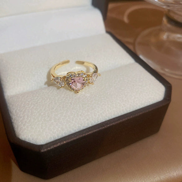 Wholesale Women's Geometric Copper Light Luxury Ring With Real Gold Electroplated