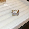 Wholesale Women's Geometric Copper Light Luxury Ring With Real Gold Electroplated