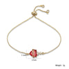 Wholesale Women's Geometric Copper Microset Heart Cross Bracelet Hand Jewelry
