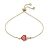 Wholesale Women's Geometric Copper Microset Heart Cross Bracelet Hand Jewelry