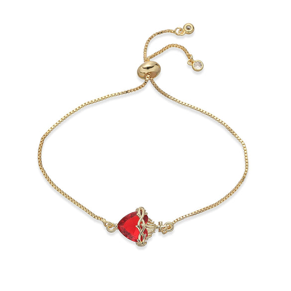Wholesale Women's Geometric Copper Microset Heart Cross Bracelet Hand Jewelry