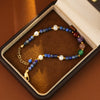 Wholesale Women's Geometric Copper Natural Stone Pearl Bracelet Electroplated With Gold