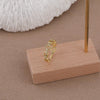 Wholesale Women's Geometric Copper Real Gold Plated Diamond Ring Retro Simple Jewelry