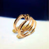 Wholesale Women's Geometric Copper Ring Inlaid Zircon