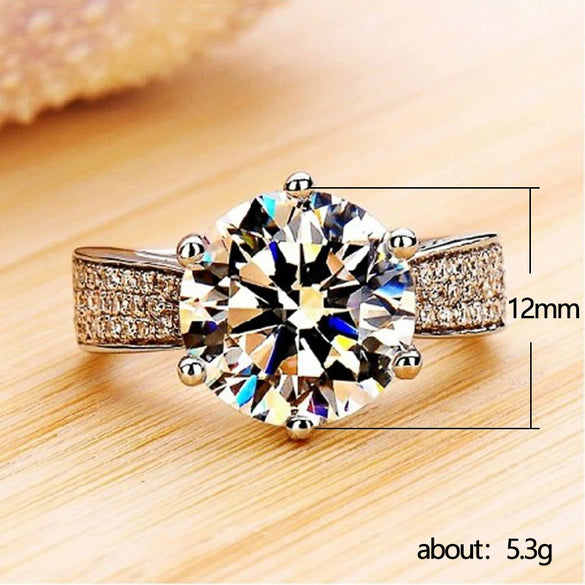 Wholesale Women's Geometric Copper Ring Plated Platinum With Zircon