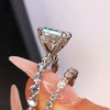 Wholesale Women's Geometric Copper Ring Set Inlaid Zircon Jewelry