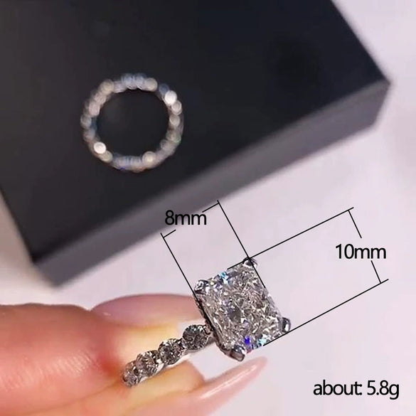 Wholesale Women's Geometric Copper Ring Set Inlaid Zircon Jewelry