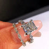 Wholesale Women's Geometric Copper Ring Set Inlaid Zircon Jewelry