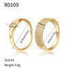 Wholesale Women's Geometric Copper Ring With Microencrusted Diamond And Electroplating Stylish Simple Ins Style
