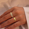 Wholesale Women's Geometric Copper Ring With Microencrusted Diamond And Electroplating Stylish Simple Ins Style