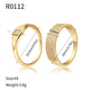 Wholesale Women's Geometric Copper Ring With Microencrusted Diamond And Electroplating Stylish Simple Ins Style