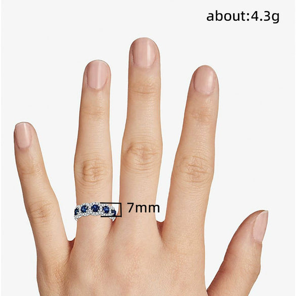 Wholesale Women's Geometric Copper Ring With Zircon Inlay