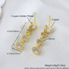 Wholesale Women's Geometric Copper Stud Earrings With Square Diamonds Ultrashiny Electroplated