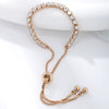 Wholesale Women's Geometric Copper Zinc Alloy Stretch Box Chain Bracelet With Electroplating