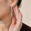Wholesale Women's Geometric Copper Zircon Earrings Niche Light Luxury Design
