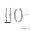 Wholesale Women's Geometric Copper Zircon Earrings Niche Style