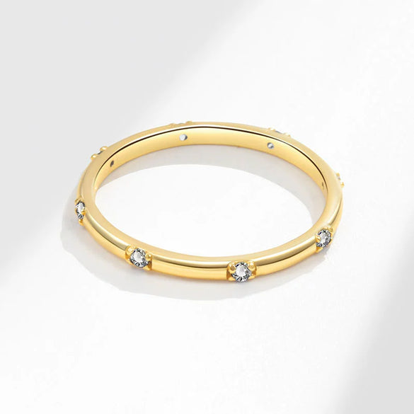 Wholesale Women's Geometric Copper Zircon Inlaid Electroplated Fashion Light Luxury Ring
