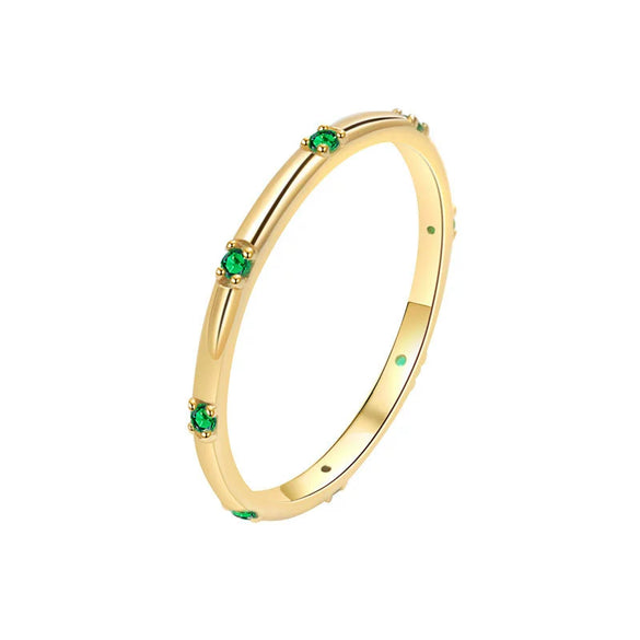 Wholesale Women's Geometric Copper Zircon Inlaid Electroplated Fashion Light Luxury Ring