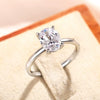 Wholesale Women's Geometric Copper Zircon Inlaid Oval Ring Jewelry