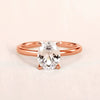 Wholesale Women's Geometric Copper Zircon Inlaid Oval Ring Jewelry