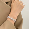 Wholesale Women's Geometric Copper Zircon Woven Claw Chain Bracelet Set With Diamonds