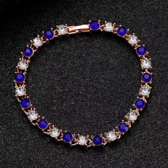 Wholesale Women's Geometric Copper Zircon Woven Claw Chain Bracelet Set With Diamonds