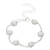 Wholesale Women's Geometric Copper Zircon Woven Claw Chain Bracelet Set With Diamonds