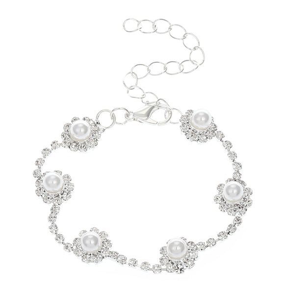 Wholesale Women's Geometric Copper Zircon Woven Claw Chain Bracelet Set With Diamonds