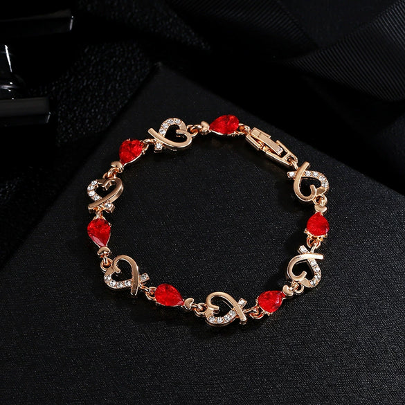 Wholesale Women's Geometric Copper Zircon Woven Claw Chain Bracelet Set With Diamonds