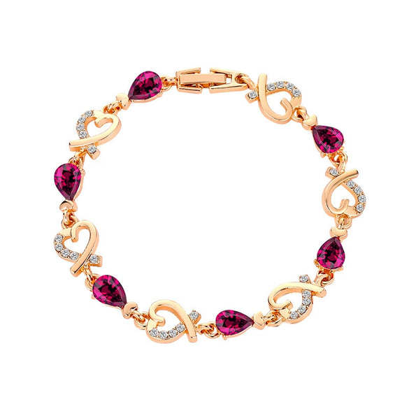 Wholesale Women's Geometric Copper Zircon Woven Claw Chain Bracelet Set With Diamonds
