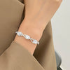 Wholesale Women's Geometric Copper Zircon Woven Claw Chain Bracelet Set With Diamonds