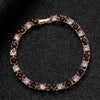 Wholesale Women's Geometric Copper Zircon Woven Claw Chain Bracelet Set With Diamonds