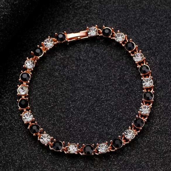 Wholesale Women's Geometric Copper Zircon Woven Claw Chain Bracelet Set With Diamonds