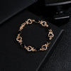Wholesale Women's Geometric Copper Zircon Woven Claw Chain Bracelet Set With Diamonds