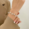 Wholesale Women's Geometric Copper Zircon Woven Claw Chain Bracelet Set With Diamonds